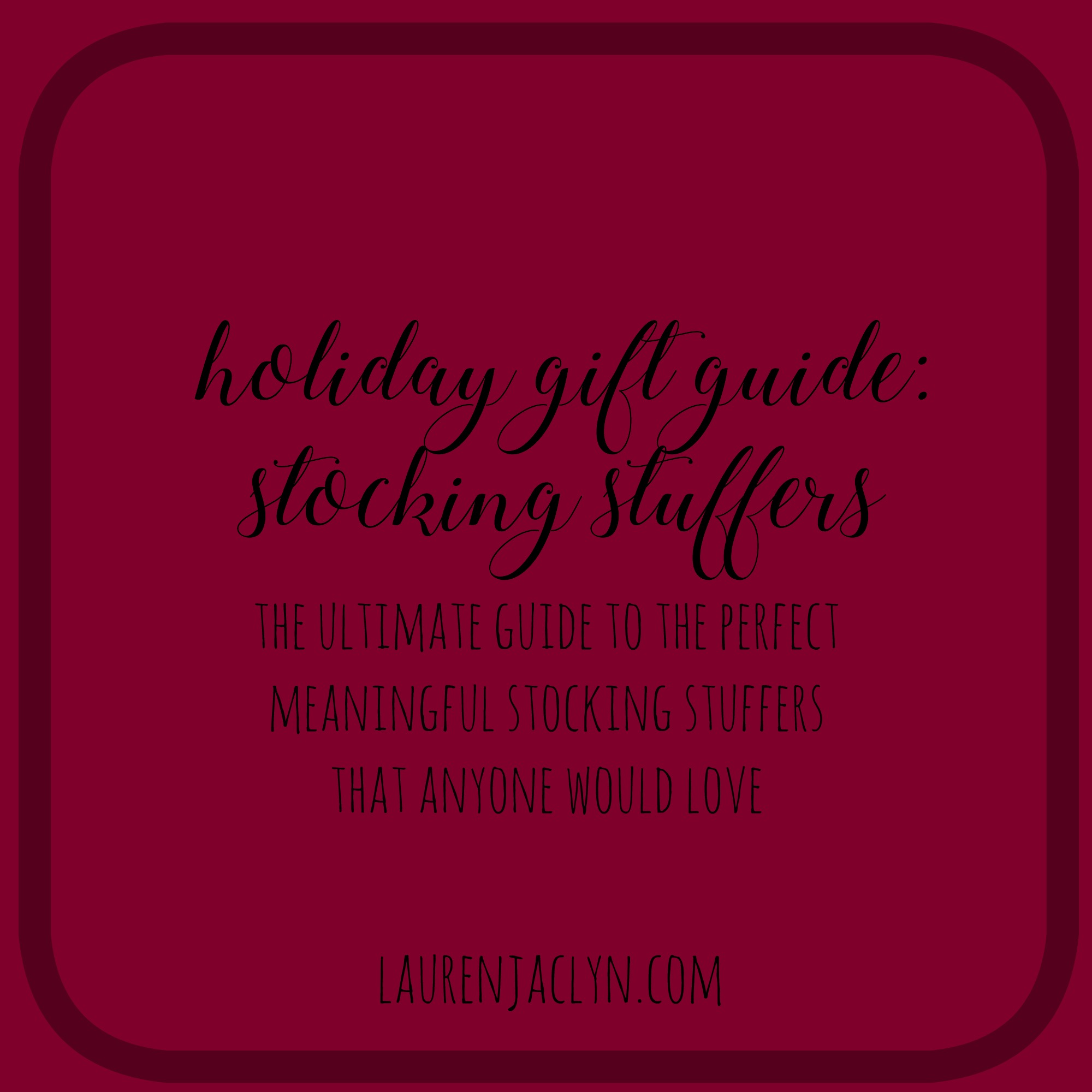 Holiday Gift Guide: Stocking Stuffers