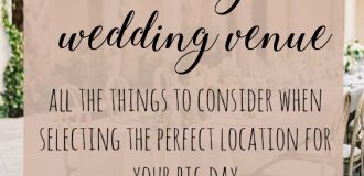 Selecting a Wedding Venue