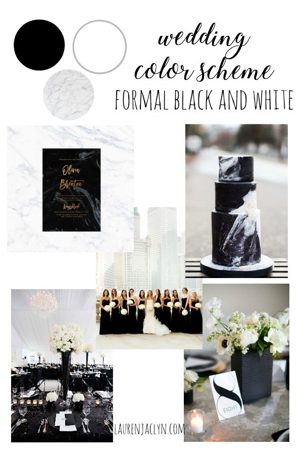 Wedding Color Scheme: Black and White - LaurenJaclyn.com