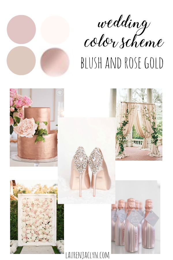 Wedding Color Scheme: Blush and Rose Gold - LaurenJaclyn.com