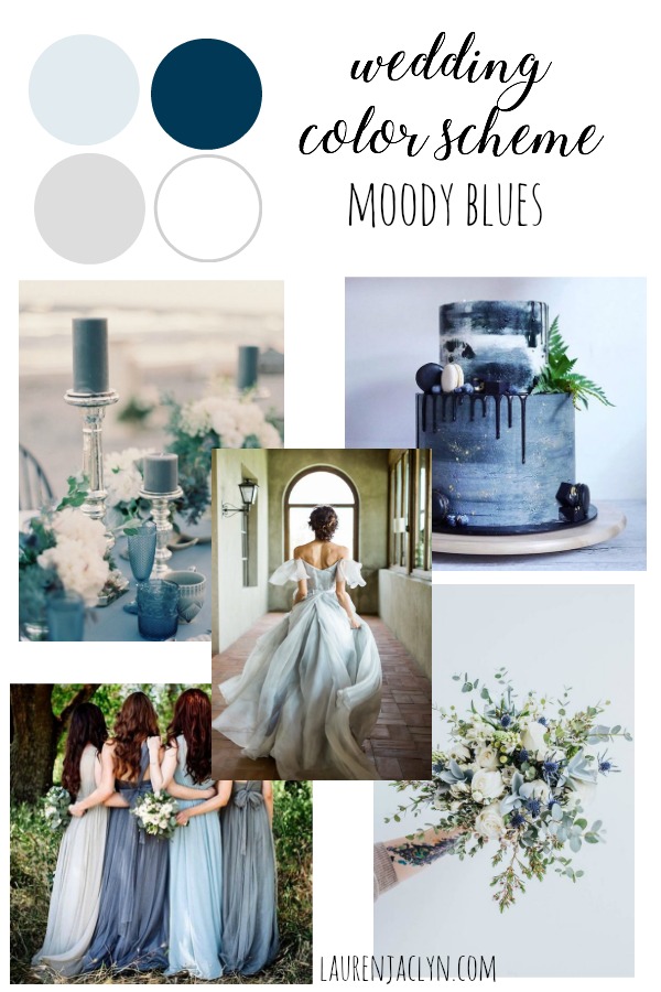 Wedding Color Scheme: Moody Blues - LaurenJaclyn.com